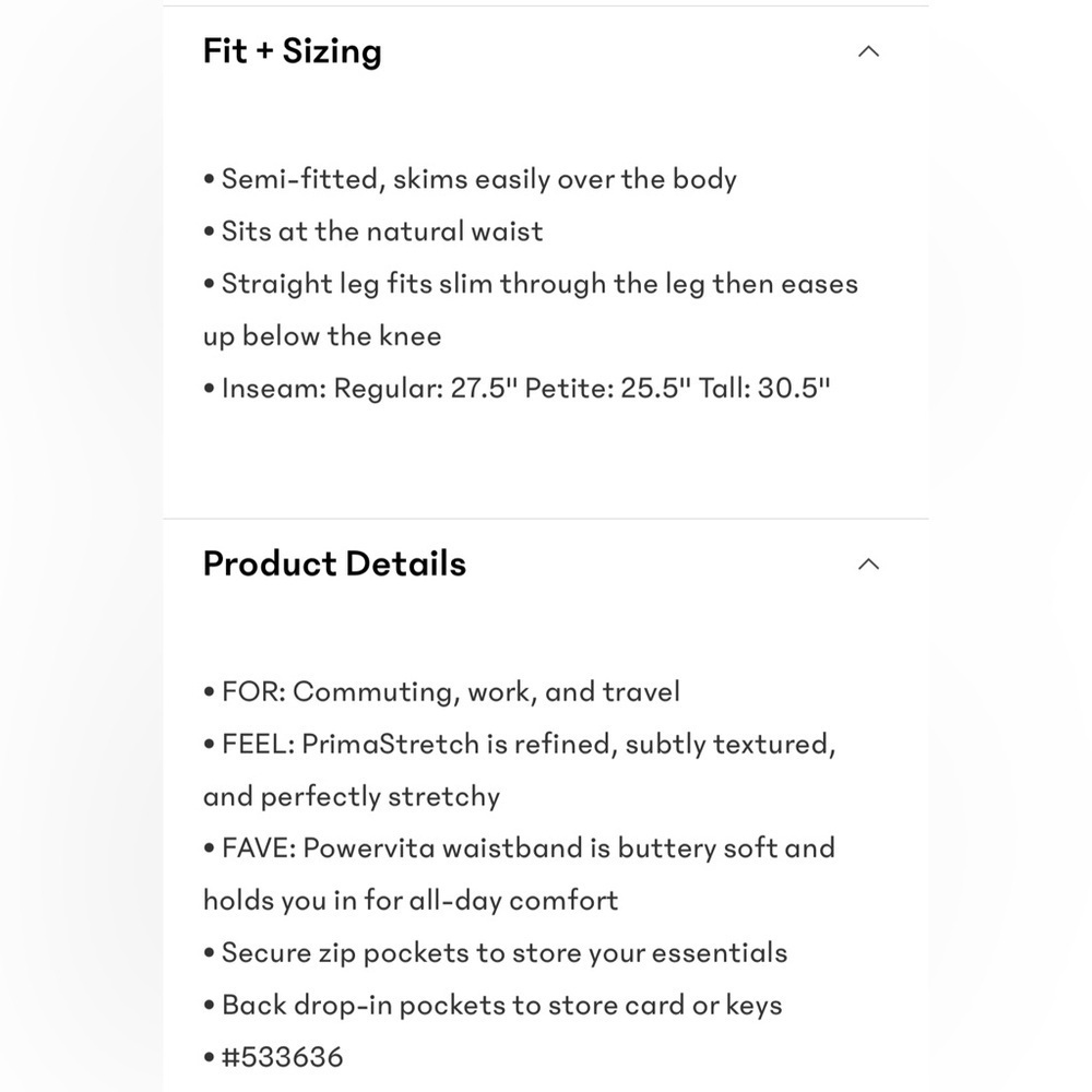 NWT Athleta Endless Black Pants size 12/T - Picture 9 of 10